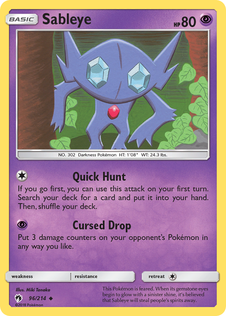 Lost Thunder Sableye #96/214